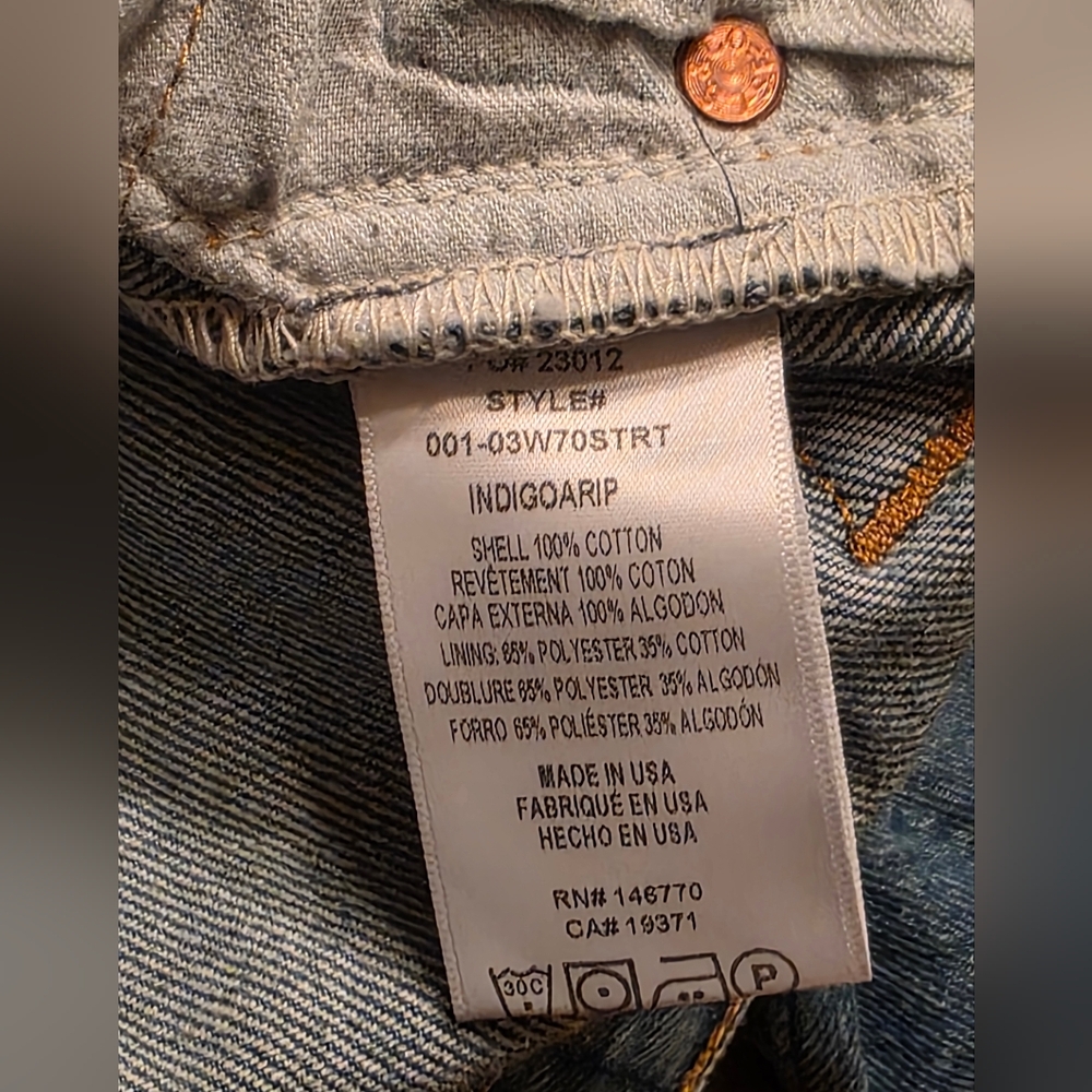 RE/DONE | Levi's 70s Straight in Indigo Ass Rip - Picture 9 of 11